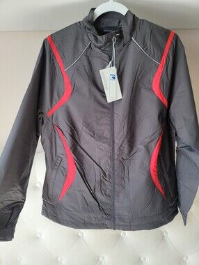 Sz L Windbreaker Track Athletic Jacket Womens